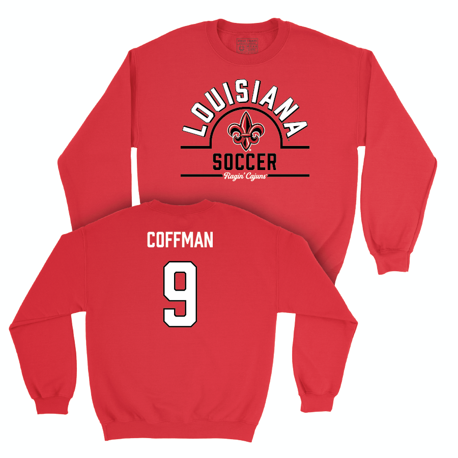 Louisiana Women's Soccer Red Arch Crew - Kylar Coffman Small