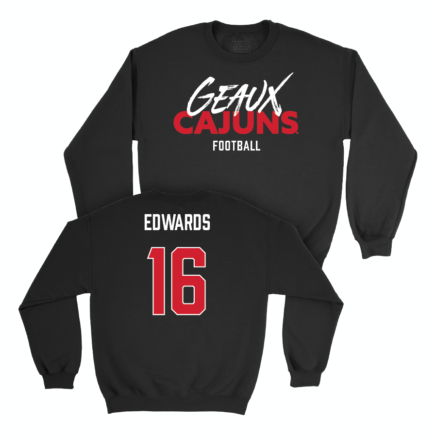 Louisiana Football Black Geaux Crew - Kailep Edwards Small