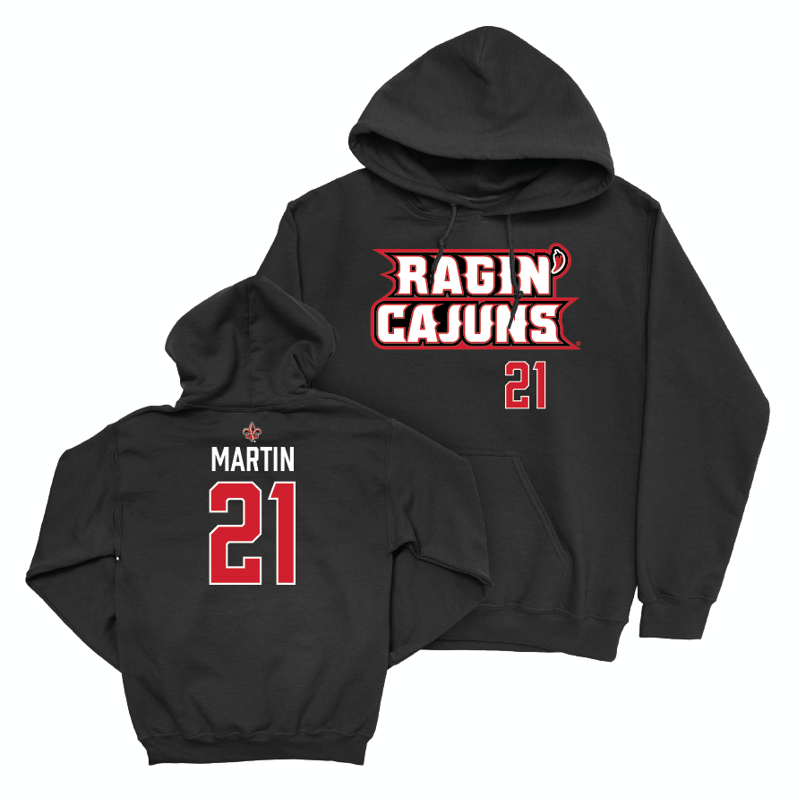 Louisiana Football Black Ragin' Cajuns Hoodie - Keyon Martin Small