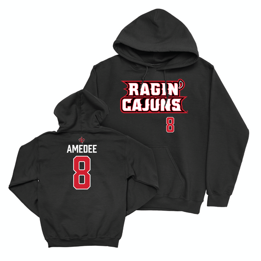 Louisiana Baseball Black Ragin' Cajuns Hoodie - Lee Amedee Small