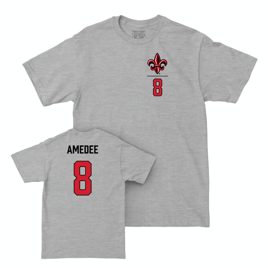 Louisiana Baseball Sport Grey Logo Tee - Lee Amedee Small