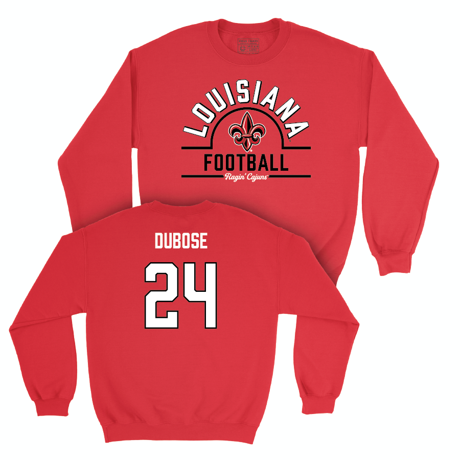 Louisiana Football Red Arch Crew - Lorenzell Dubose Small