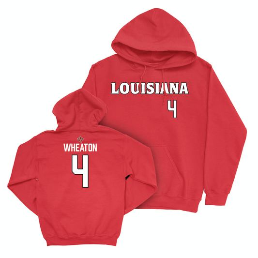 Louisiana Women's Basketball Red Wordmark Hoodie - Lanay Wheaton Small