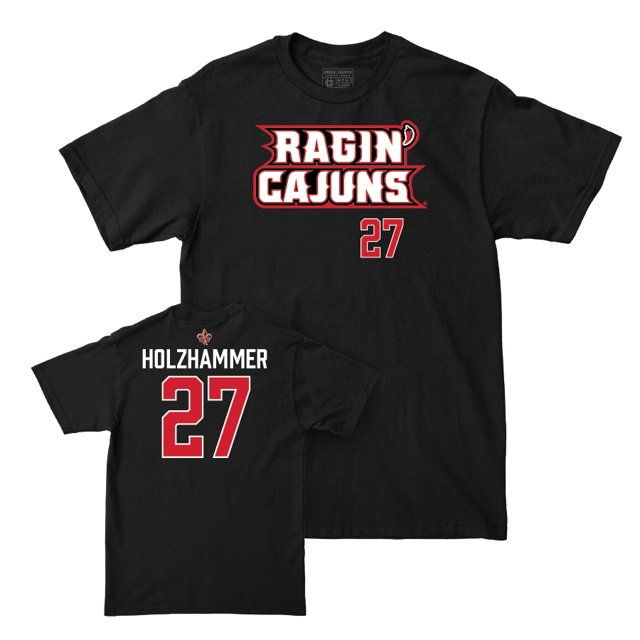 Louisiana Baseball Black Ragin' Cajuns Tee  - Matthew Holzhammer Small