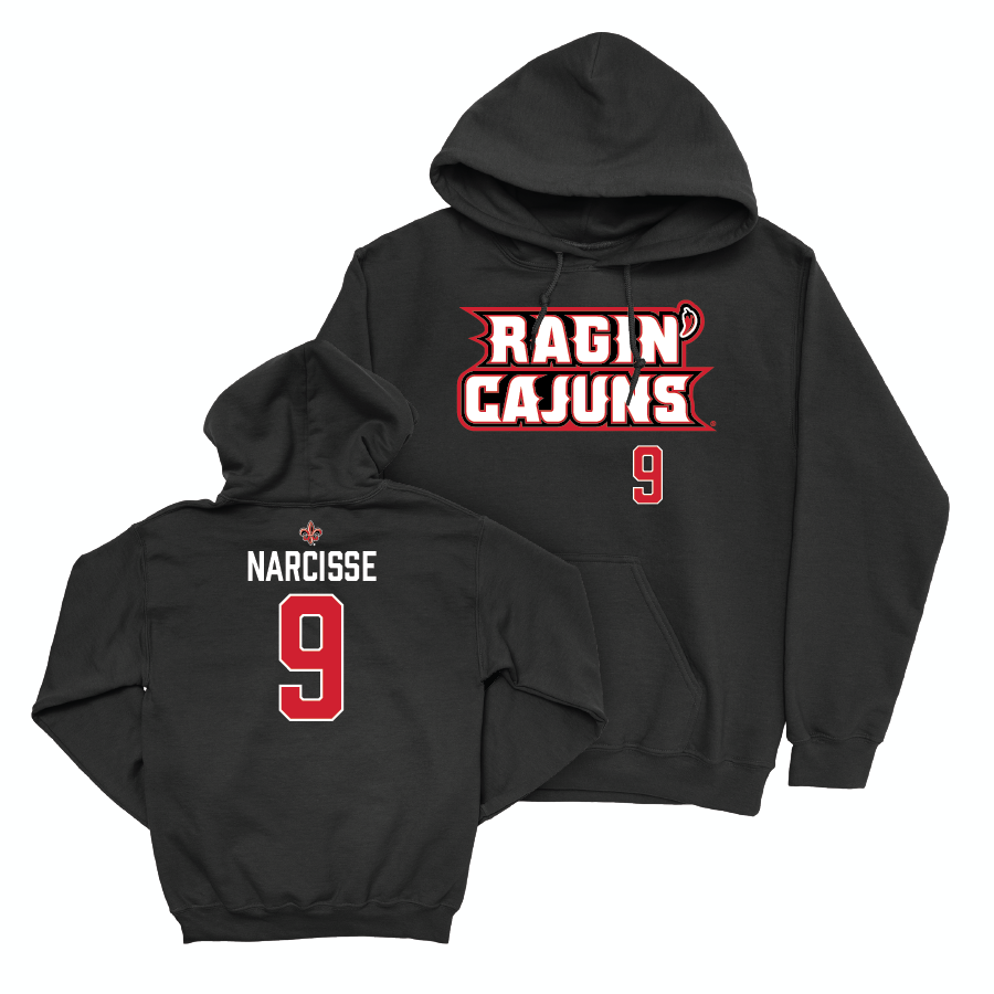 Louisiana Football Black Ragin' Cajuns Hoodie - Mason Narcisse Small