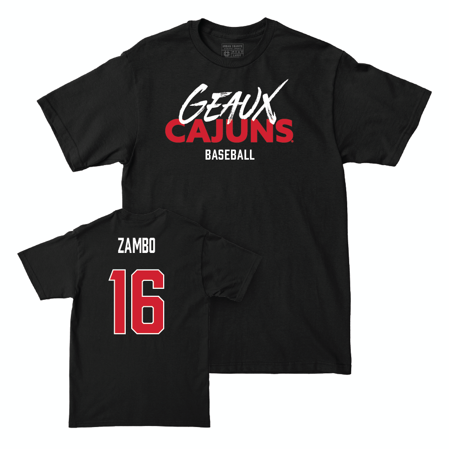 Louisiana Baseball Black Geaux Tee - Mason Zambo Small