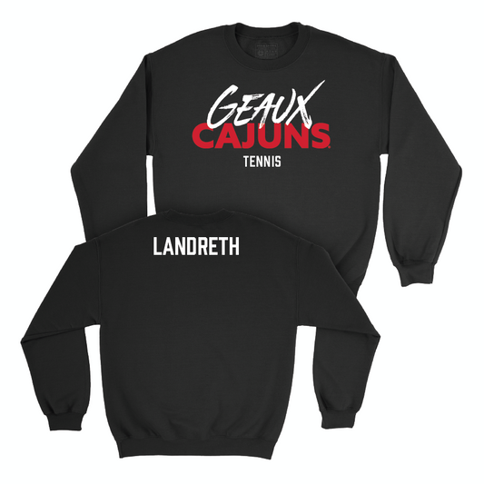 Louisiana Men's Tennis Black Geaux Crew  - Mason Landreth