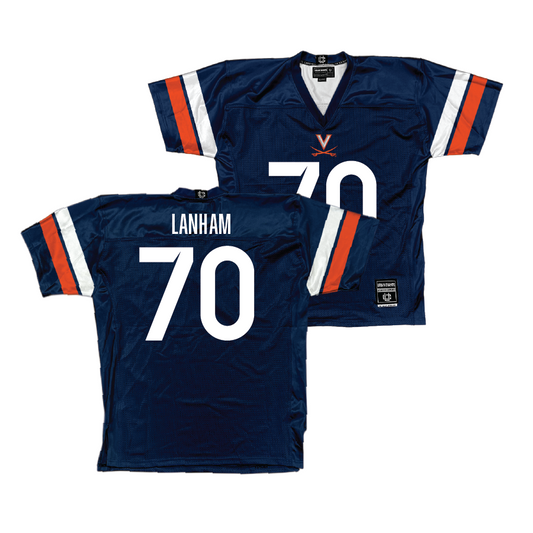 UVA Football Navy Jersey - Grant Lanham | #70