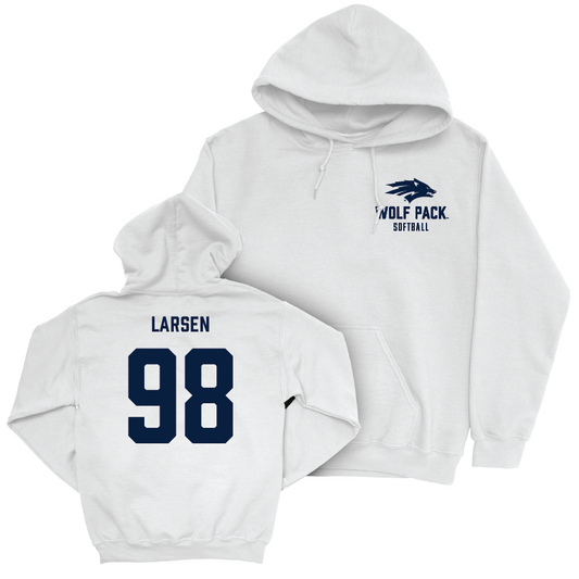 Nevada Softball White Logo Hoodie  - Maya Larsen