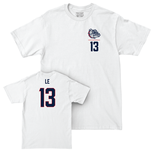 Gonzaga Women's Soccer White Logo Comfort Colors Tee  - Chelsea Le