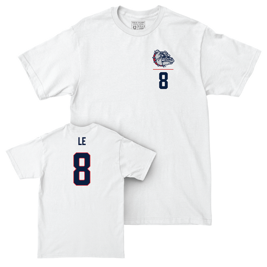 Gonzaga Women's Soccer White Logo Comfort Colors Tee  - Kyah Le