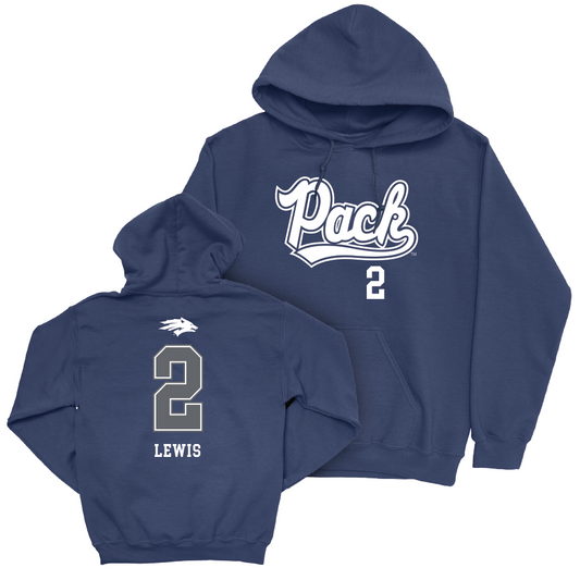 Nevada Football Navy Script Hoodie    - Brendon Lewis