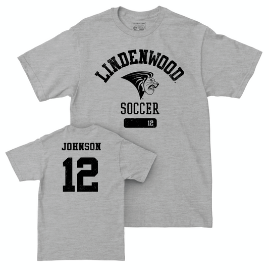 Lindenwood Women's Soccer Sport Grey Varsity Tee - Anna Johnson Small