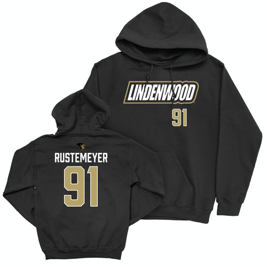 Lindenwood Football Black Sideline Hoodie - Ashtin Rustemeyer Small