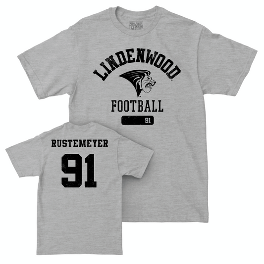 Lindenwood Football Sport Grey Varsity Tee - Ashtin Rustemeyer Small