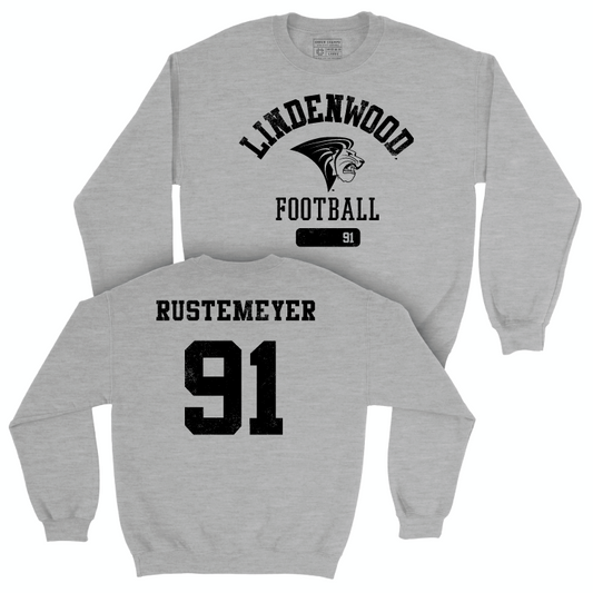 Lindenwood Football Sport Grey Varsity Crew - Ashtin Rustemeyer Small