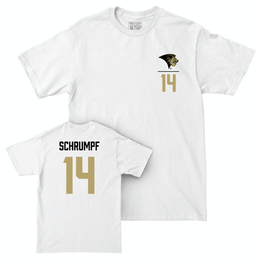 Lindenwood Women's Soccer White Logo Comfort Colors Tee - Allison Schrumpf Small