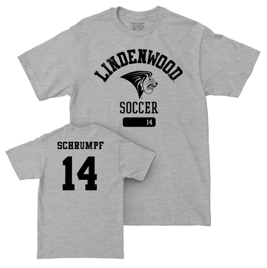 Lindenwood Women's Soccer Sport Grey Varsity Tee - Allison Schrumpf Small