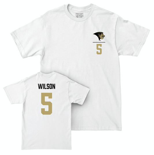 Lindenwood Women's Basketball White Logo Comfort Colors Tee - Aalayah Wilson Small