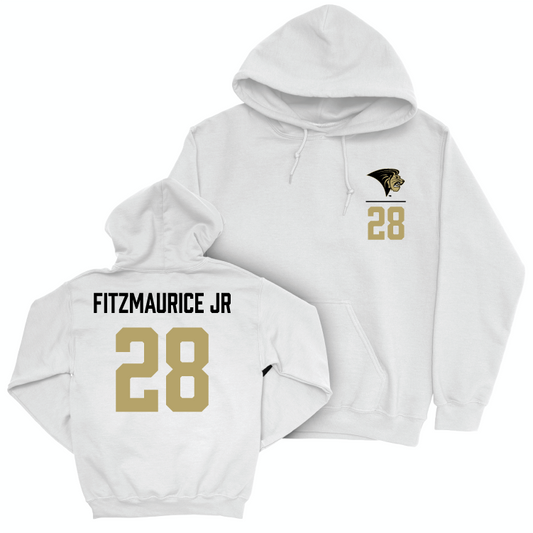 Lindenwood Football White Logo Hoodie - Brian Fitzmaurice Jr Small