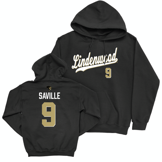 Lindenwood Women's Rugby Black Script Hoodie - Branwen Saville Small