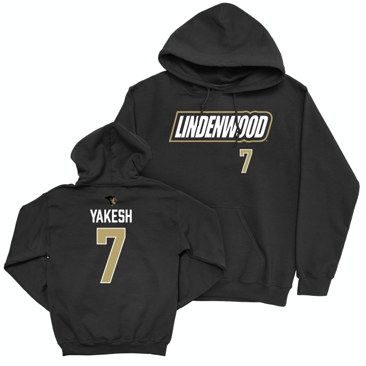 Lindenwood Men's Ice Hockey Black Sideline Hoodie - Brady Yakesh Small