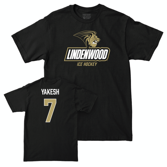 Lindenwood Men's Ice Hockey Black Legacy Tee - Brady Yakesh Small