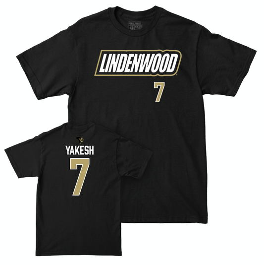 Lindenwood Men's Ice Hockey Black Sideline Tee - Brady Yakesh Small