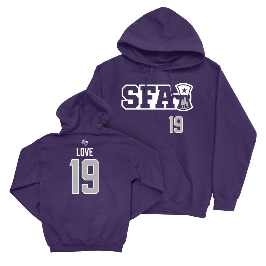 SFA Football Purple Sideline Hoodie   - Ty Love