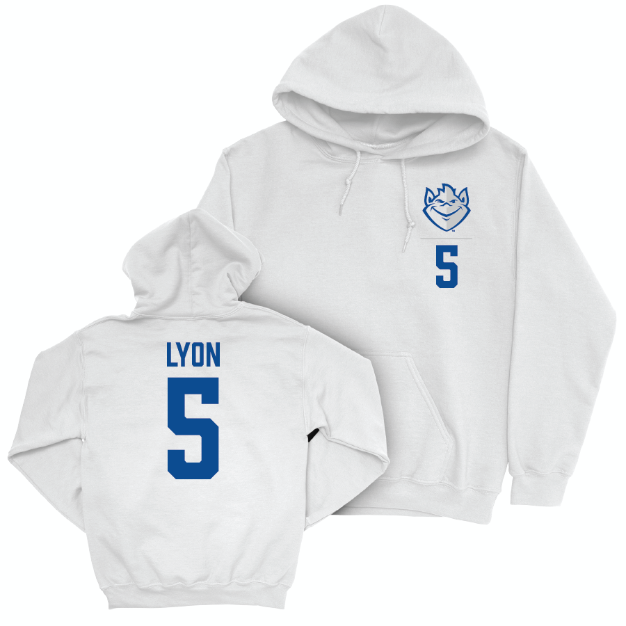 Saint Louis Women's Volleyball White Logo Hoodie  - Addie Lyon