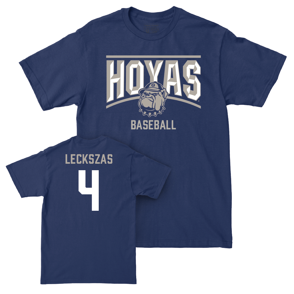 Georgetown Baseball Navy Staple Tee   - Kai Leckszas