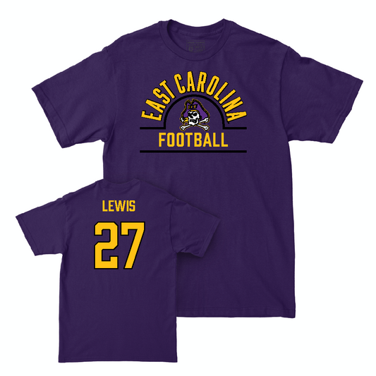 East Carolina Football Purple Arch Tee   - Omarion Lewis