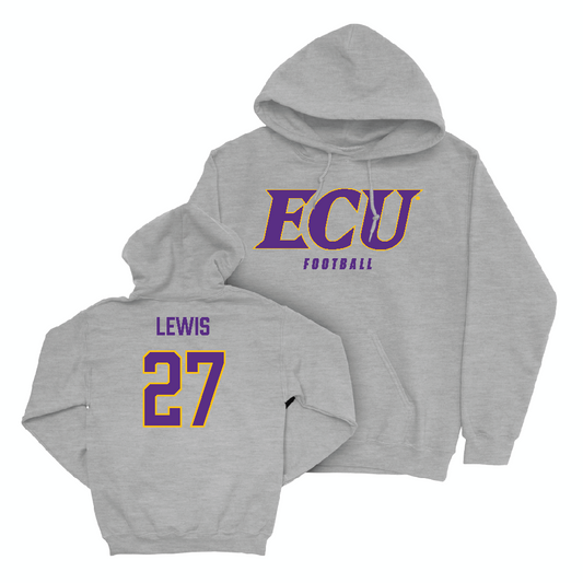 East Carolina Football Sport Grey ECU Hoodie   - Omarion Lewis