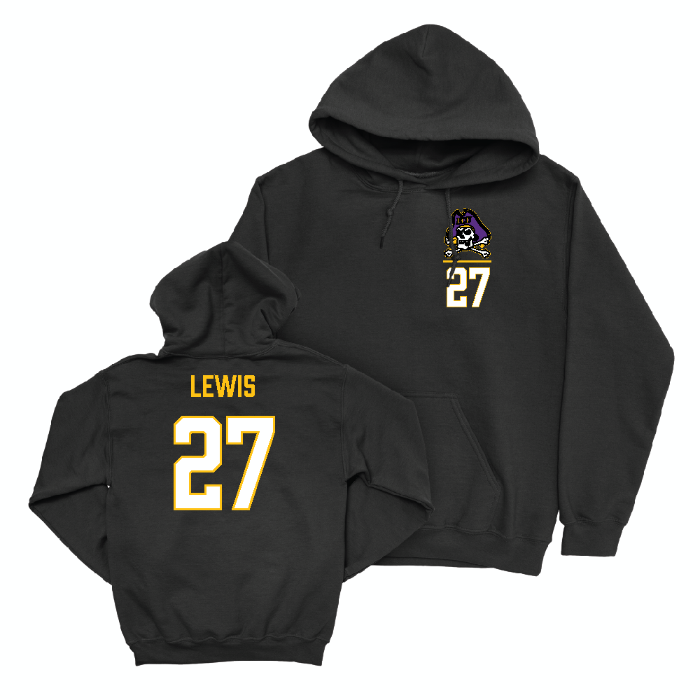 East Carolina Football Black Logo Hoodie   - Omarion Lewis