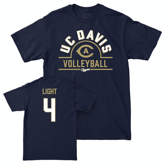 UC Davis Women's Volleyball Navy Arch Tee  - Jade Light