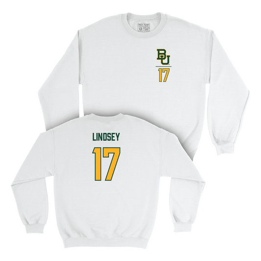 Baylor Softball White Logo Crew  - Georgia Lindsey