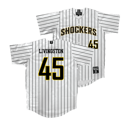 Wichita State Baseball White Jersey  - Josh Livingston