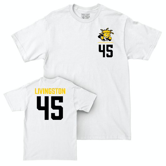 Wichita State Baseball White Logo Comfort Colors Tee  - Josh Livingston