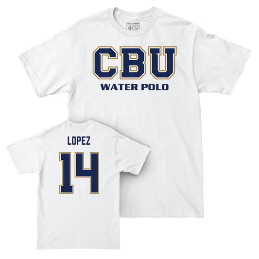 CBU Women's Water Polo White Comfort Colors Classic Tee  - Emily Lopez