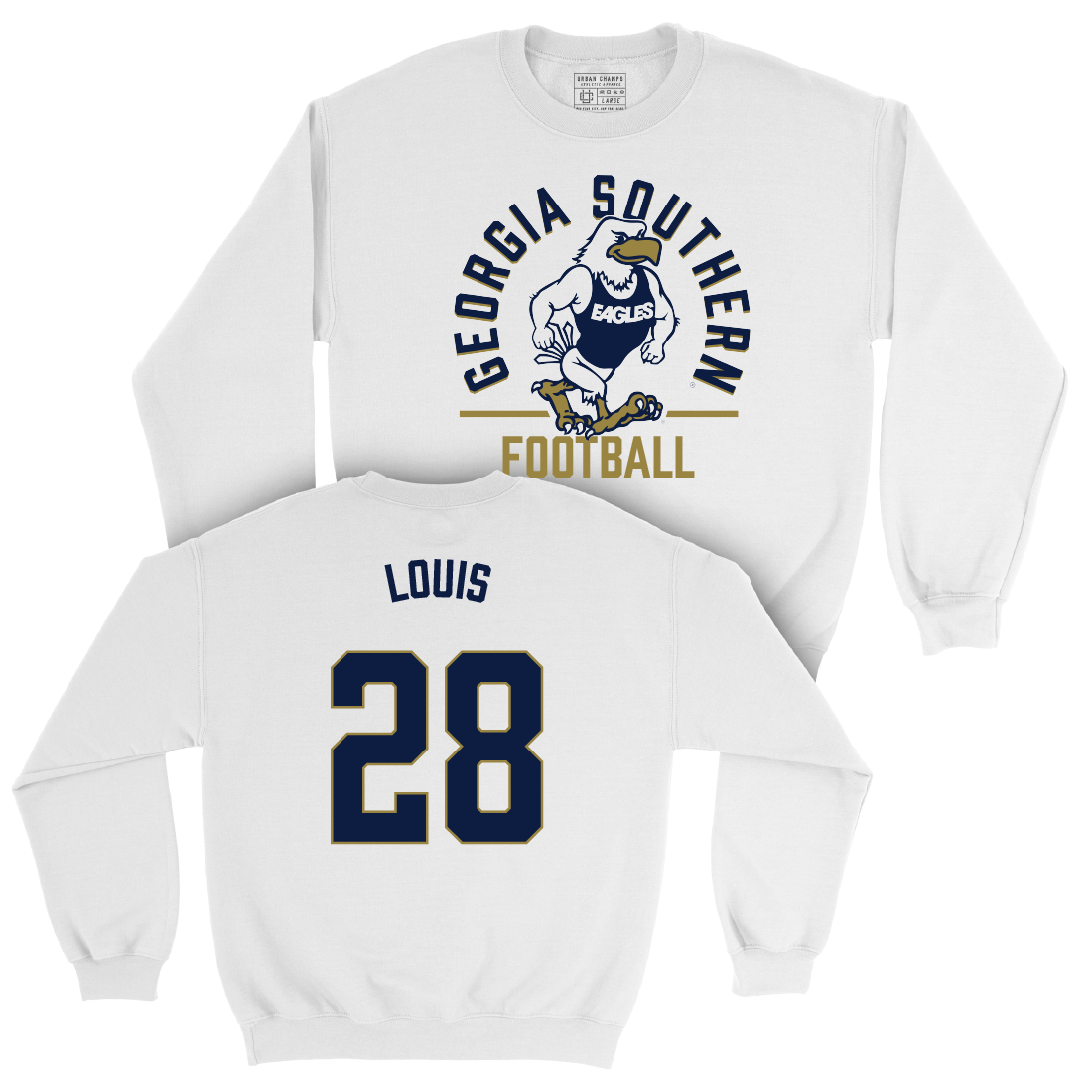 Georgia Southern Football White Classic Crew   - Ricardo Louis