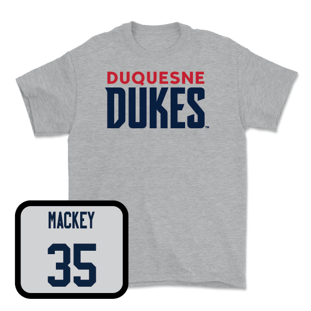 Duquesne Women's Soccer Sport Grey Lock Tee - Cait Mackey