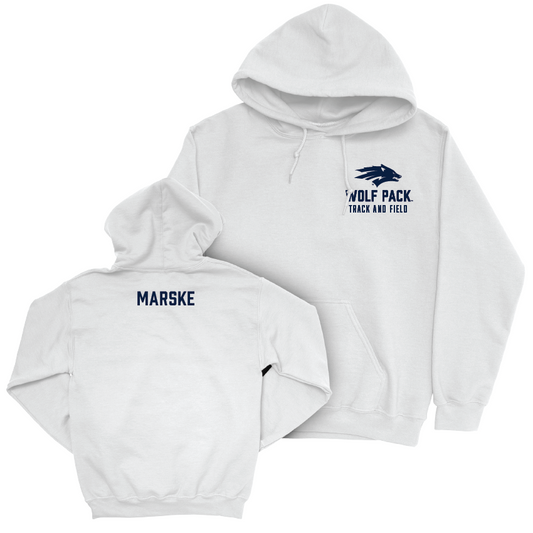 Nevada Women's Track & Field White Logo Hoodie  - Sarah Marske