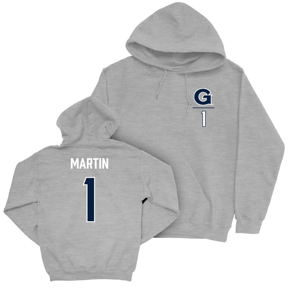 Georgetown Women's Soccer Sport Grey Logo Hoodie - Cara Martin