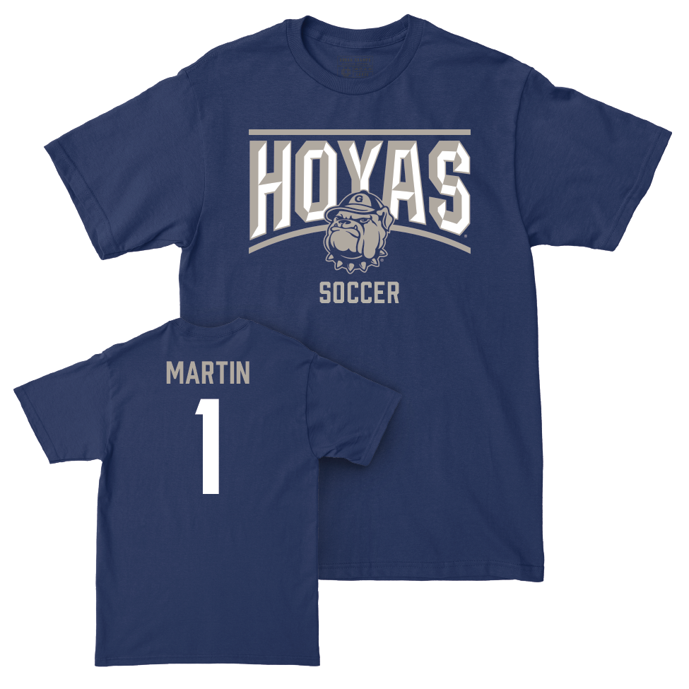 Georgetown Women's Soccer Navy Staple Tee - Cara Martin