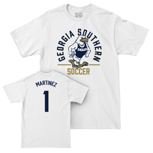 Georgia Southern Men's Soccer White Classic Comfort Colors Tee  - Nathaniel Martinez