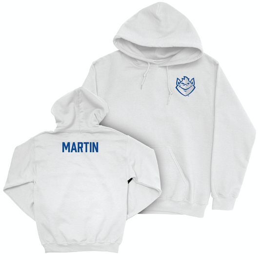 Saint Louis Men's Track & Field White Logo Hoodie  - Aidan Martin