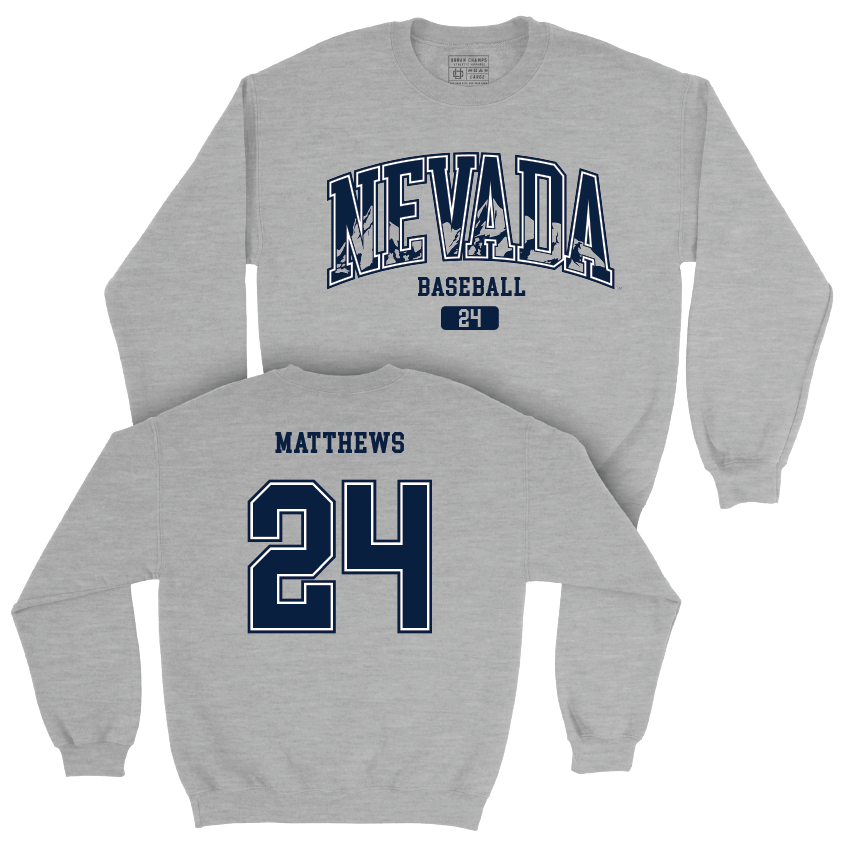 Nevada Baseball Sport Grey Arch Crew  - Bryce Matthews