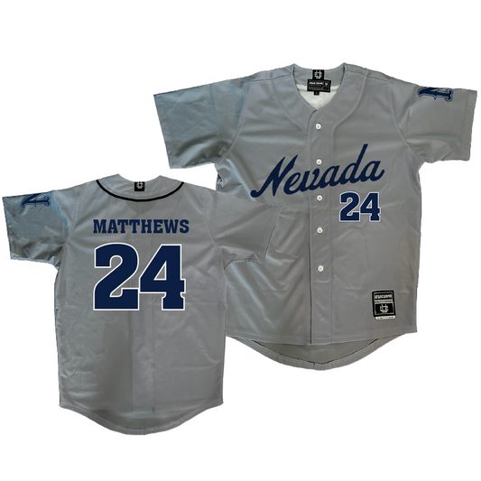 Nevada Baseball Grey Jersey  - Bryce Matthews