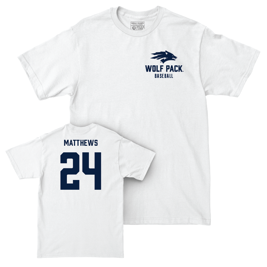 Nevada Baseball White Logo Comfort Colors Tee  - Bryce Matthews