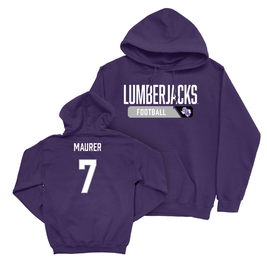 SFA Football Purple Staple Hoodie  - Brian Maurer